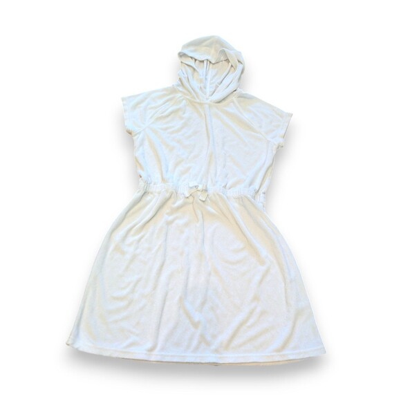 Hanna Andersson White Sunsoft Terry Cloth Swim Cover Up Dress Girls 160 14-16 - Picture 1 of 6